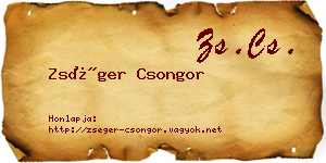 Zséger Csongor névjegykártya
