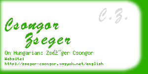 csongor zseger business card
